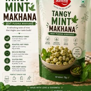 Tangy Mint Makhana (Mint Pudina Makhana)